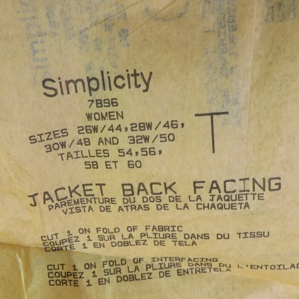 simplicity 7896 sewing pattern dress, jacket, top, pants, skirt